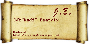 Jáksó Beatrix névjegykártya