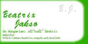beatrix jakso business card